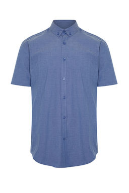 Lacivert Slim Fit K?sa Kollu Gomlek TMNSS24GO00065 - Trendyolmilla фото 6