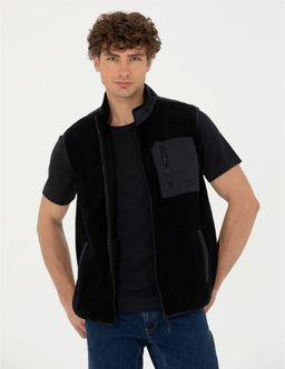 Siyah Regular Fit Polar Yelek - Pierre cardin фото 3