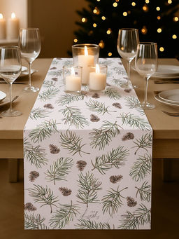 Дорожка новогодняя на стол «Этель» Christmas tree, 40×147 см, 100% хлопок, саржа 190 г/м²