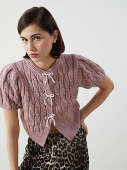 Kurdele Detayl? Balon Kollu Prenses Kazak