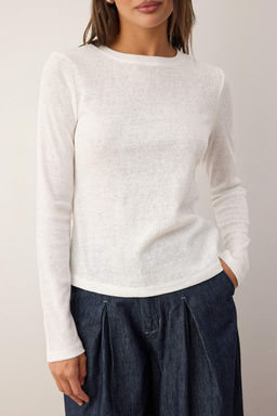 Wardrobe Essentials  Antrasit Triko Gorunumlu Orme Bluz | TWOAW26BZ00150 - Trendyolmilla фото 8