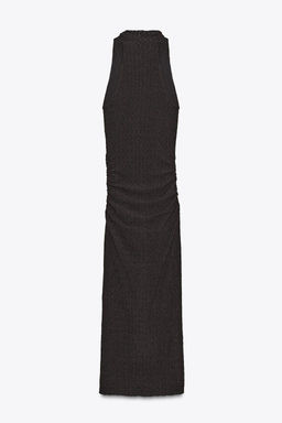 TEXTURED HALTER LONG DRESS - Zara фото 8