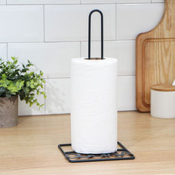 Держатель для бумажных полотенец настольный Доляна, 13.5×15.5×29 см, чёрный