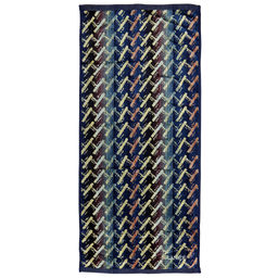 Missoni-3002 Полотенце махровое 34х78см, плотность 375гр/м2, 100% хлопок, велюр, синий, Bolangde (Китай) - Домашняя мода фото 2