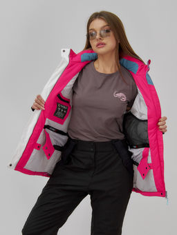 Горнолыжный костюм женский зимний белого цвета 07091Bl - Chunmai фото 18