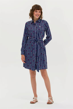 Женское темно-синее плетеное платье - U.s. polo assn фото 11