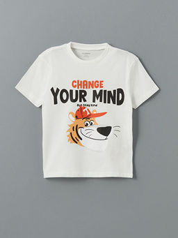 Bisiklet Yaka Bask?l? Erkek Bebek Ti??rt 2li