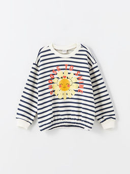 Bisiklet Yaka K?z ?ocuk Sweatshirt