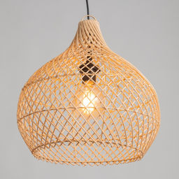 Светильник потолочный из ротанга «Йоги», 1×120 Вт, Е27, 40×40×40 см