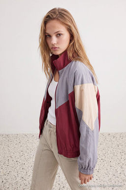 Bordo Oversize Kal_p Renk Bloklu Yazl_k _nce Mont TWOAW27MO00135 - Trendyolmilla фото 2