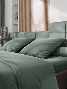 Постельное бельё 1.5-спальное «Этель», тенсель, оливковое