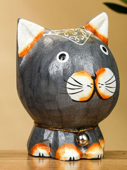 Сувенир «Котик», 8×7×10 см, дерево, серый