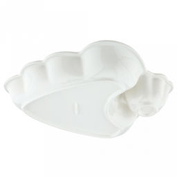 Блюдо керамическое "Зеленый лист" 235х205х40мм, 540мл, с соусником д77мм, 60мл, с деколью, зеленый, в коробке (Китай)