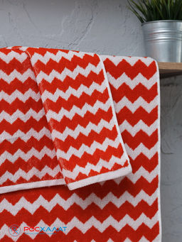 Полотенце махровое пестротканое жаккардовое зигзаг 7203(2) 45х90