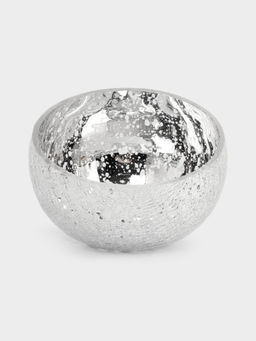 Конфетница, 15х12 см, стекло, серебристая, Кракелюр, Craquelure - Anna lafarg фото 2