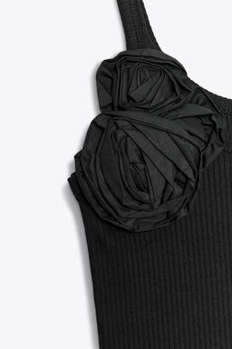 RIBBED FLORAL TOP - Zara фото 14