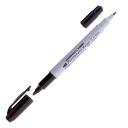 Маркер CROWN "Multi marker Twin" перм. двухсторонний 2/1мм., черный (Р-800W)