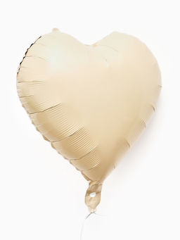 Цена за 2 шт. Воздушные шары фольгированные 17" «Сердце», кремовый сатин, набор 5 шт.