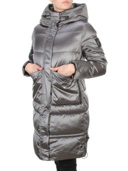 9106 DARK GREY Пальто зимнее женское FLOWEROVE (200 гр. холлофайбера) - Fashion фото 3