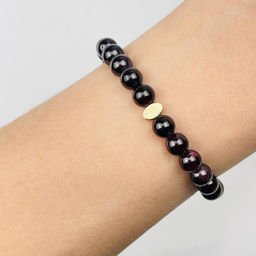 Браслет из Граната со вставкой 17 см - Радуга самоцветов фото 2