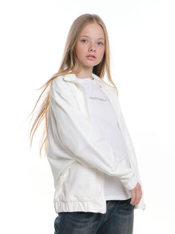 Толстовка на молнии для девочки 22-3208 белый - Mini maxi фото 7