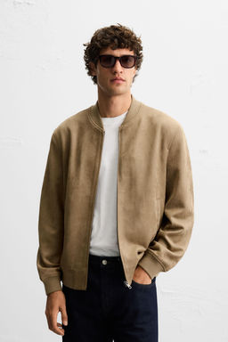 FAUX SUEDE BOMBER JACKET - Zara фото 2