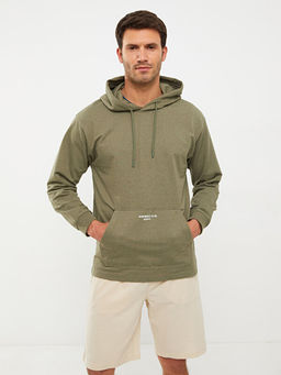 Oversize Uzun Kollu Bask?l? Erkek Hoodie - Waikiki фото 3