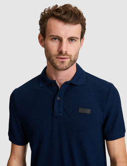 Lacivert Slim Fit _rme Dokulu Polo Yaka Ti__rt