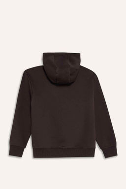 Kap__onlu Bask_l_ __i Yumu_ak T_yl_ Sweatshirt Erkek _ocuk - Defacto фото 8