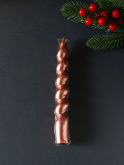 Цена за 2 шт. Свеча витая "LUXURY" 25*180 мм, лакированная, капучино