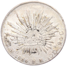 8 реалов 1884 года Мексика