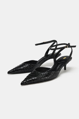 EMBOSSED SLINGBACK SHOES - Zara фото 4