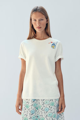 CAMISETA BORDADO DELANTERO LIMITED EDITION / Crudo - Zara фото 2