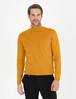 Safran Slim Fit Bal_k__ Yaka Y_n Kar___ml_ Basic Triko Kazak - Pierre cardin фото 4