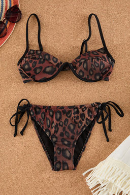 Leopar Desenli V Telli Balconette Kapl_ Brazilian Normal Bel Bikini Tak_m_ TBESS25BT00033 - Trendyolmilla фото 5