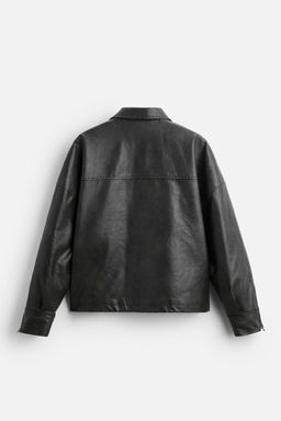 LEATHER EFFECT JACKET - Zara фото 8
