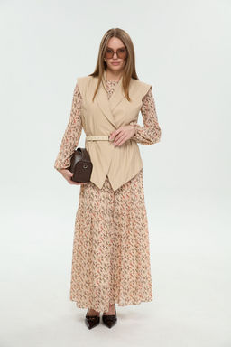 Костюм NIKVA н1046-1 крем-брюле и бежевый мультиколор