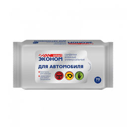 Салфетки влажные ЭКОНОМ SMART №70 для автомобиля, арт. 30243