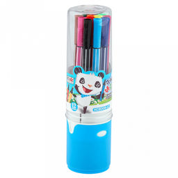 Фломастер 16,3х0,9х0,9см, набор 12 цветов, в пластиковом тубусе д5см h17,7см (Китай)