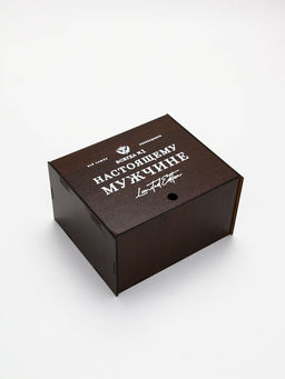 Подарочный набор бокалов с камнями для виски в деревянном ящике