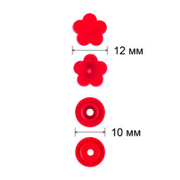 Кнопка Micron POM-12 FL Кнопки пластиковые пластик d 12 мм 15 шт. № 003 красный