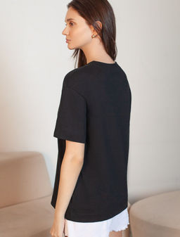 Футболка с принтом свободная из премиального 100% хлопка