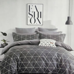 Постельное белье, комплект 1,5 спальный "Я твой" 4 предмета: пододеяльник 145х215см на пуговицах, простыня 150х220см, 2 наволочки 70х70см с клапаном-запахом, твил-сатин 115г/м2, хлопок 100%, подарочная коробка 50х36,5х7см с ПВХ вставкой 47х34х5см (20