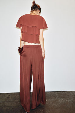 WIDE FLOWING TROUSERS - Zara фото 7