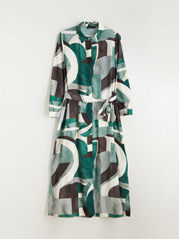 Ku?akl? Desenli G?mlek Elbise