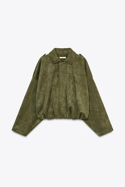 SUEDE EFFECT BOMBER JACKET - Zara фото 17