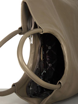 LACCOMA сумка Y1475-темно-бежевый натуральная кожа полиэстр  фото 6