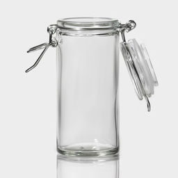 Банка для сыпучих продуктов Доляна «Галерея», 100 мл, 6.5×10.6 см, с бугельным замком, стекло