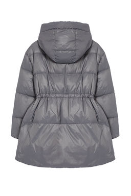 Gri Oversize Kapusonlu Kaz Tuylu Sisme Mont TWOAW25MO00111 - Trendyolmilla фото 7