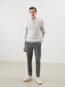 Dik Yaka Uzun Kollu Erkek Triko Kazak